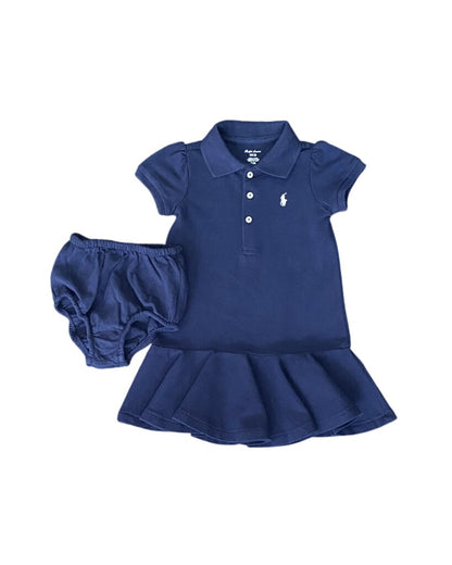 2-Piece Short Sleeve Polo Dress Set