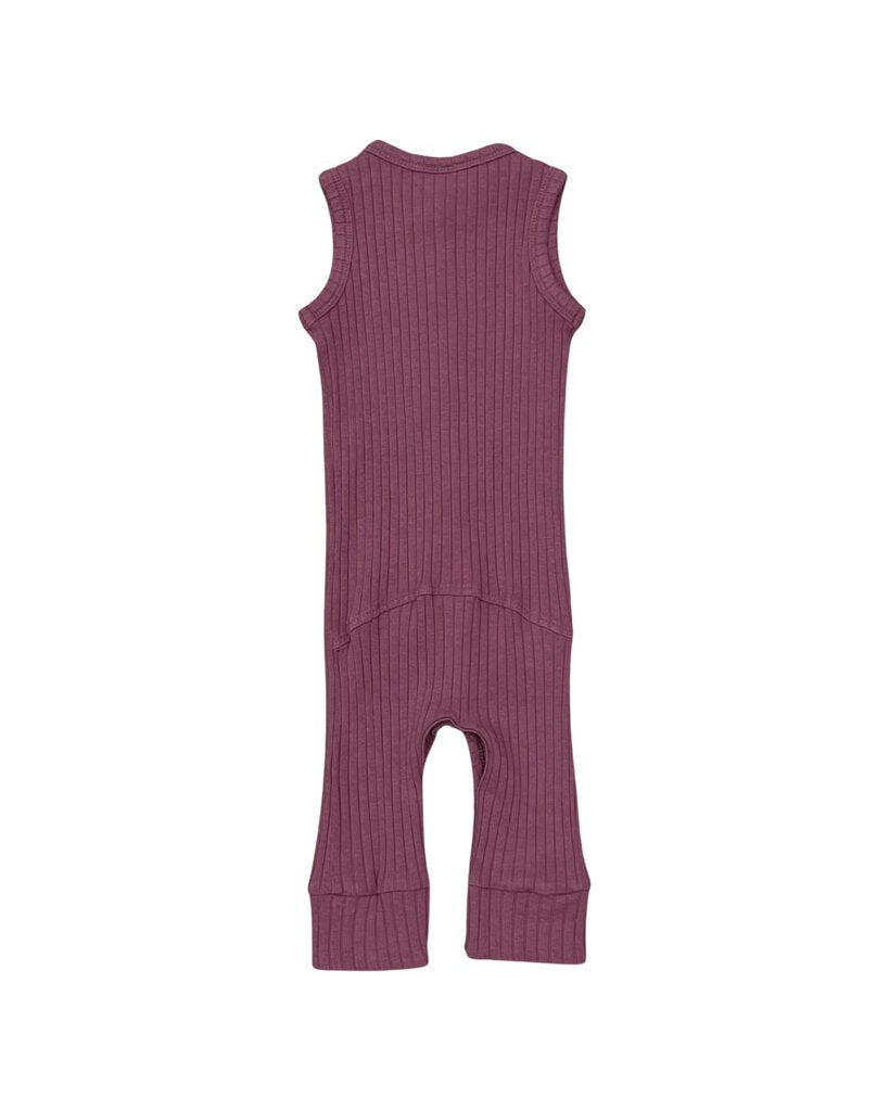Ribbed Henley One Piece