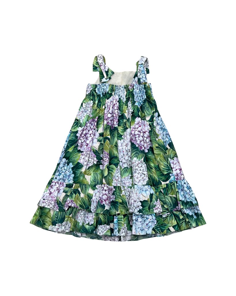 Hydrangea Print Poplin Dress
