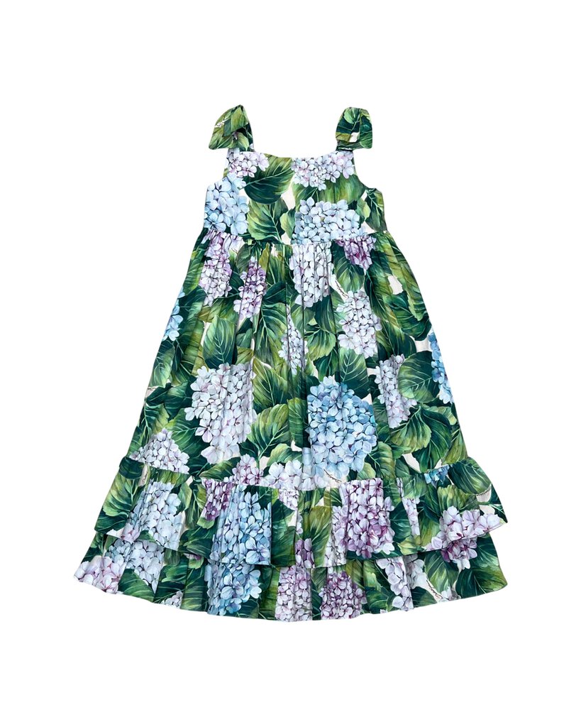Hydrangea Print Poplin Dress