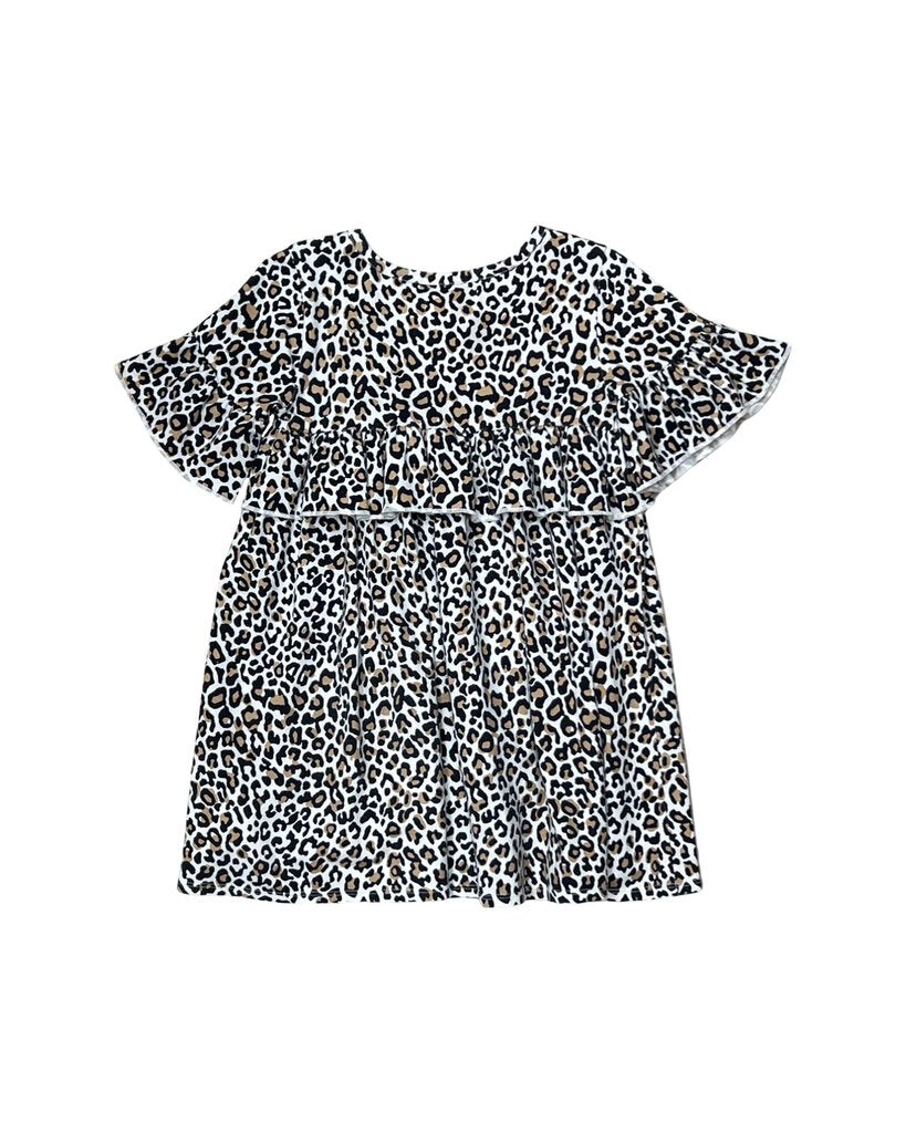 Leopard Print Flutter Dress